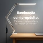 Luminária LED de Mesa com Braço Articulado: iluminação ajustável, fixação por clamp e conforto ideal para home office, estudo e leitura - Imagem 7