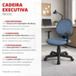 Cadeira de Escritório Regall com conforto ergonômico, ajuste de altura, mobilidade 360° e estrutura resistente para home office e escritório. - Imagem 3