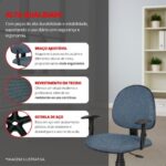 Cadeira de Escritório Regall com conforto ergonômico, ajuste de altura, mobilidade 360° e estrutura resistente para home office e escritório. - Imagem 4