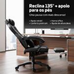 Cadeira Gamer Belmóveis BMG2 em couro sintético com molas ensacadas, massagem USB e apoio para os pés. - Imagem 3