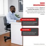 Cadeira de Escritório Regall com conforto ergonômico, ajuste de altura, mobilidade 360° e estrutura resistente para home office e escritório. - Imagem 6
