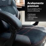 Cadeira Gamer Belmóveis BMG2 em couro sintético com molas ensacadas, massagem USB e apoio para os pés. - Imagem 5