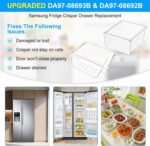 Gaveta Samsung DA97-08693B e DA97-08692B atualizada, resistente, fácil de instalar e compatível com RS25J500DSR RS25H5000SR - Imagem 7