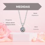 Colar Ponto de Luz Redondo Premium Feminino em Aço Inox 316L: delicadeza e elegância para presentear com charme. - Imagem 3