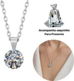 Colar Ponto de Luz Redondo Premium Feminino em Aço Inox 316L: delicadeza e elegância para presentear com charme. - Imagem 6