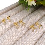 Trio Conjunto Brincos Pedras Zircônia Banhados: elegância e brilho para compor looks com sofisticação. - Imagem 5