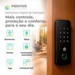 Fechadura Digital Positivo com biometria, senha e tag: mais segurança, praticidade e instalação fácil para sua casa. - Imagem 3