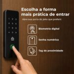 Fechadura Digital Positivo com biometria, senha e tag: mais segurança, praticidade e instalação fácil para sua casa. - Imagem 4