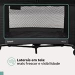 Berço portátil Hello Infanti Preto Noite: desmontável, seguro e prático, com rodas, bolsa de transporte e ajuste de altura. - Imagem 7