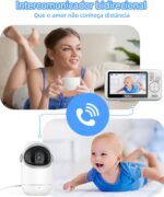 TakTark Babá Eletrônica 4.3" sem Wi-Fi com câmera, áudio, visão noturna e zoom para total segurança do bebê - Imagem 3