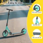Kick Scooter SIMATE T1 ajustável e dobrável, ideal para crianças, teens e adultos, com rodas 8” e uso até 220 lbs. - Imagem 6