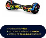 Hoverboard Skate Elétrico 6.5" Brinovar com LED, Bluetooth e equilíbrio dinâmico para diversão com estilo. - Imagem 4