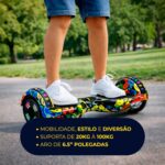 Hoverboard Skate Elétrico 6.5" Brinovar com LED, Bluetooth e equilíbrio dinâmico para diversão com estilo. - Imagem 8