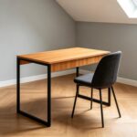 Mesa Escrivaninha Industrial 90x45x76cm: compacta, resistente e ideal para home office, estudo e quarto. - Imagem 5
