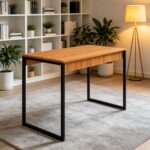 Mesa Escrivaninha Industrial 90x45x76cm: compacta, resistente e ideal para home office, estudo e quarto. - Imagem 6