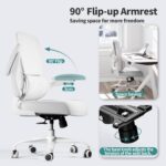 Cadeira de escritório ergonômica com suporte lombar ajustável, malha respirável e reclinação 90° a 120° para conforto e produtividade - Imagem 5