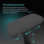Cadeira Gamer ThunderX3 CORE Smart Mesh Preta: conforto ergonômico, suporte lombar ajustável e ajuste ideal para longas horas de jogo. - Imagem 5