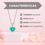 Colar Ponto de Luz Coração Verde em Zircônia Premium: brilho elegante, durável e perfeito para presentear com estilo. - Imagem 5
