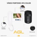 Vídeo Porteiro AGL VP4 Color com monitor 4” e visão noturna para mais segurança, controle de acesso e acionamento de fechaduras. - Imagem 5