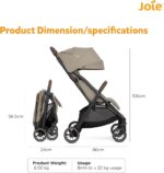 Joie Carrinho de bebê Pact Pro, carvalho: dobra supercompacta, passeio suave em qualquer terreno e conforto para seu bebê. - Imagem 5