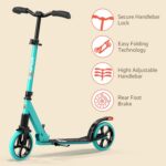 Campior Patinete dobrável com rodas grandes, 3 níveis de altura e suporte para crianças e adultos, até 109 kg - Imagem 7