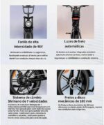 Bicicleta de montanha com pneu largo 20x4, 7 velocidades e desempenho off-road de até 51 km/h. - Imagem 8