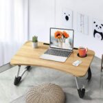 Mesa Portátil Dobrável para Notebook com gaveta, porta-copos e porta-tablet: mais conforto e organização no home office. - Imagem 4