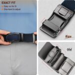 Cinto masculino 2 peças com catraca de nylon elástico: ajuste preciso e conforto para golfe e uso casual - Imagem 4