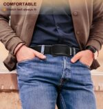 Cinto masculino 2 peças com catraca de nylon elástico: ajuste preciso e conforto para golfe e uso casual - Imagem 6