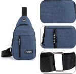 Bolsa Tiracolo Transversal Impermeável H2F STORE: compacta, leve e ideal para uso diário e viagens - Imagem 7