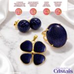 Conjunto Feminino Trevo de Pedra Natural: proteção e autoconfiança em semijoia elegante para comprar online - Imagem 7