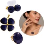 Conjunto Feminino Trevo de Pedra Natural: proteção e autoconfiança em semijoia elegante para comprar online - Imagem 8