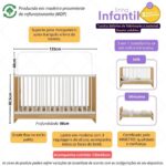 Multimóveis Berço 3 em 1 com Colchão Incluso: versátil, seguro e durável para acompanhar seu bebê com conforto. - Imagem 3