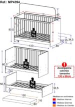 Multimóveis Berço 3 em 1 com Colchão Incluso: versátil, seguro e durável para acompanhar seu bebê com conforto. - Imagem 4