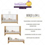 Multimóveis Berço 3 em 1 com Colchão Incluso: versátil, seguro e durável para acompanhar seu bebê com conforto. - Imagem 6