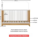 Multimóveis Berço 3 em 1 com Colchão Incluso: versátil, seguro e durável para acompanhar seu bebê com conforto. - Imagem 8