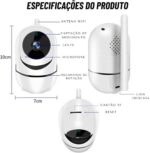 Câmera Smart WiFi Full HD com visão noturna, rotação 360° e alerta de movimento para máxima segurança. - Imagem 5