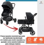 Carrinho de Bebê Baby Style Wonder 2 em 1: conforto, segurança e praticidade com assento ajustável e fechamento compacto - Imagem 4