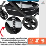 Carrinho de Bebê Baby Style Wonder 2 em 1: conforto, segurança e praticidade com assento ajustável e fechamento compacto - Imagem 6
