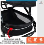 Carrinho de Bebê Baby Style Wonder 2 em 1: conforto, segurança e praticidade com assento ajustável e fechamento compacto - Imagem 7