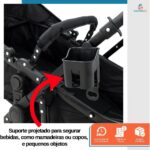 Carrinho de Bebê Baby Style Wonder 2 em 1: conforto, segurança e praticidade com assento ajustável e fechamento compacto - Imagem 8