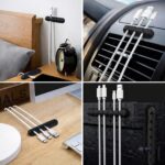 Organizador de cabos premium em silicone, ideal para manter mesa e home office sempre organizados com 7 entradas. - Imagem 3