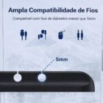 Organizador de cabos premium em silicone, ideal para manter mesa e home office sempre organizados com 7 entradas. - Imagem 4