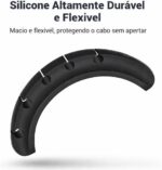 Organizador de cabos premium em silicone, ideal para manter mesa e home office sempre organizados com 7 entradas. - Imagem 5