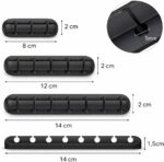 Organizador de cabos premium em silicone, ideal para manter mesa e home office sempre organizados com 7 entradas. - Imagem 7