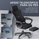 Cadeira Gamer Fox Racer com design ergonômico, tecido respirável e apoio para os pés para máximo conforto. - Imagem 4