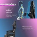 Cadeira Gamer Fox Racer com design ergonômico, tecido respirável e apoio para os pés para máximo conforto. - Imagem 5