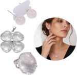 Conjunto feminino Trevo Quartzo Cristal banhado a prata, amuleto de proteção e intuição com elegância natural - Imagem 8