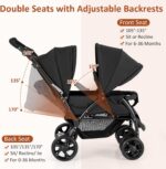 GLACER carrinho duplo dobrável: conforto, segurança e praticidade para passeios com dois bebês - Imagem 4