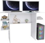 Mesa para Computador Gamer com Prateleiras e RGB: organização, refrigeração e design moderno para seu setup. - Imagem 3